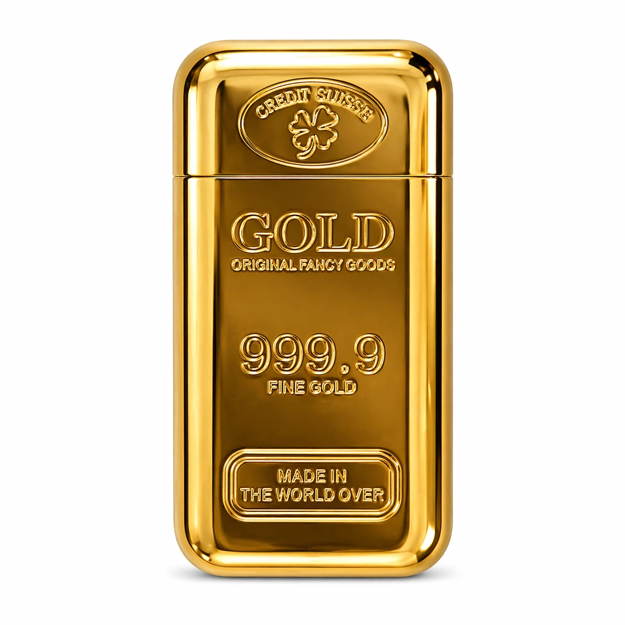 Luxury Gold Bar Style Metal Lighter 999 Fine Gold Design