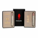 Luxury Brushed Metal Cigarette Case with Viewing Window & Gift Box