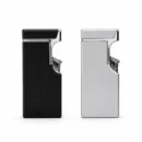 Luxury Slimline Soft Flame Metal Lighter Modern Dual Finish Pocket Edition