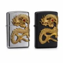 Luxury Golden Dragon Embossed Metal Lighter Premium Collectible Windproof Edition