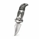 Premium Eagle Head Folding Knife Lighter Combo Stainless Steel Design