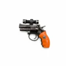 Mini Revolver Style Metal Lighter with Scope Orange Grip Edition
