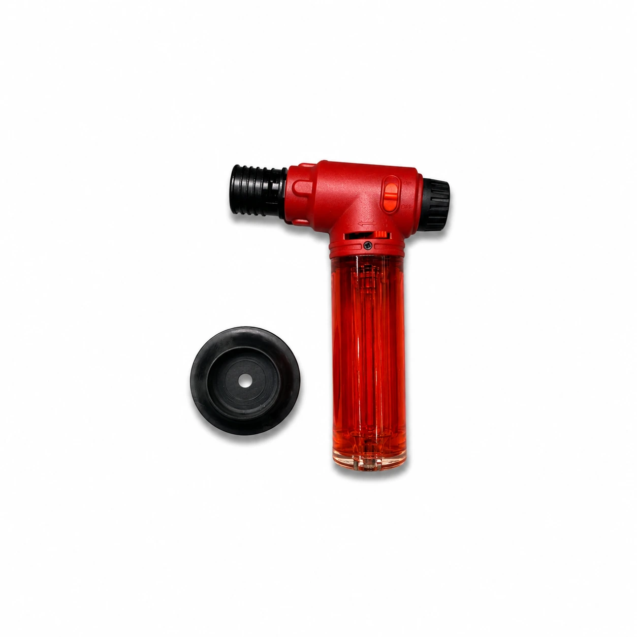 Transparent Red Jet Torch Flame Lighter Windproof Edition